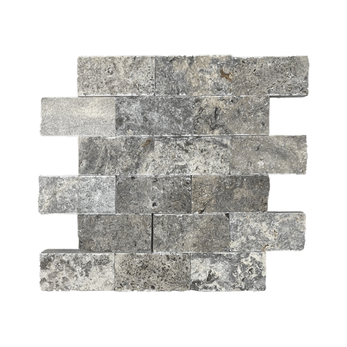 Buy SILVER TRAVERTINE SPLIT-FACE - Pyramids Tiles And Stone